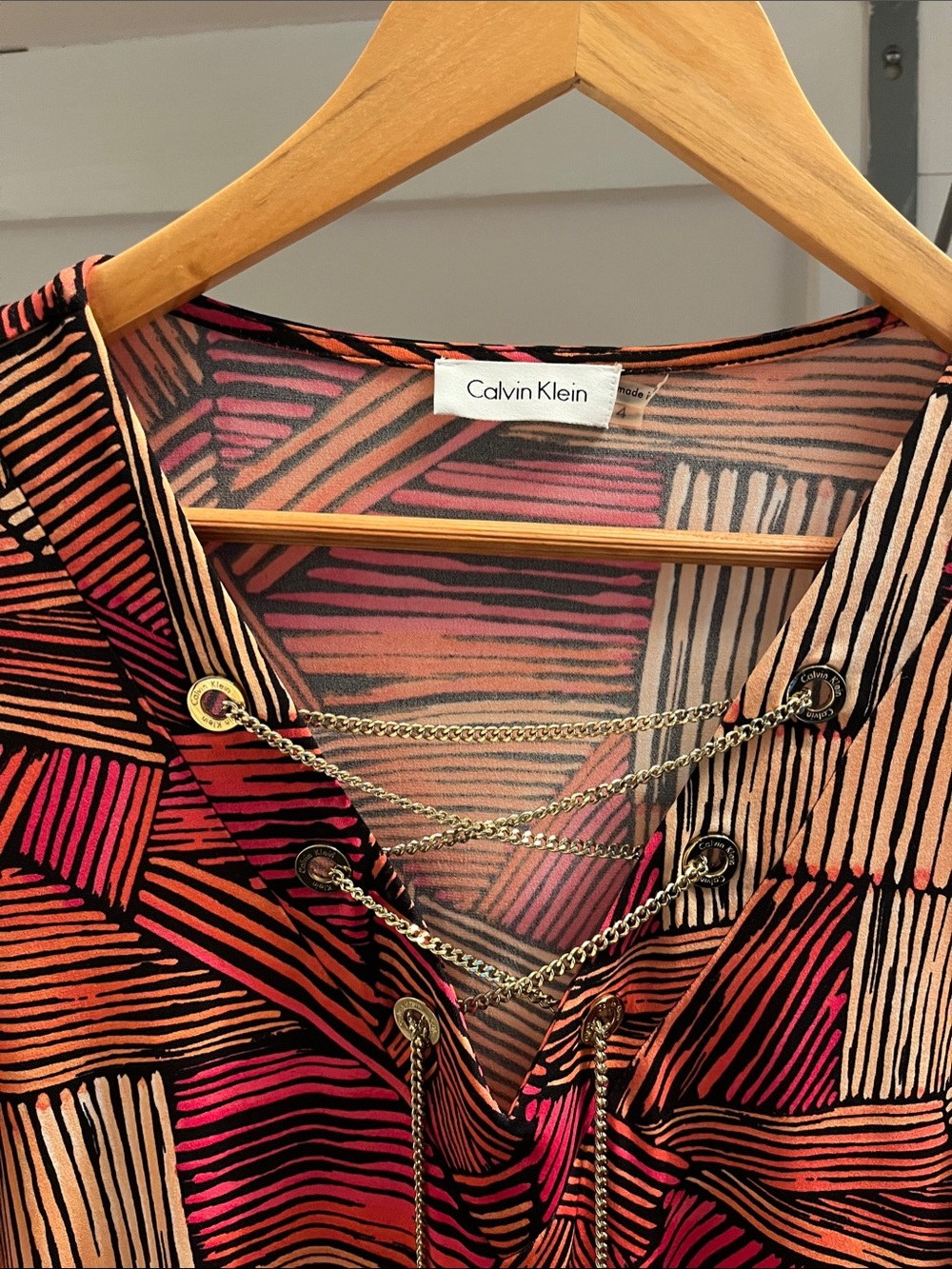 Vintage Calvin Klein Printed Dress